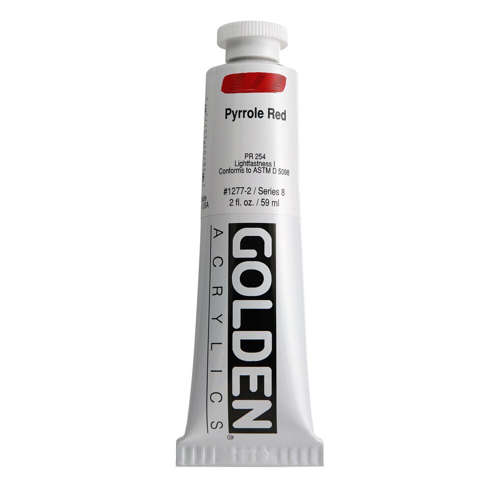 Golden Heavy Body Acrylic Tube 2oz Pyrrol Red